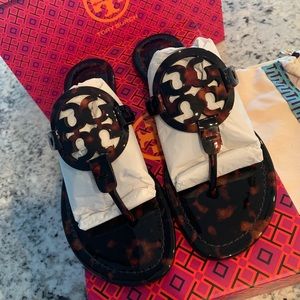 **LAST PAIR** Tory Burch Tortoise Miller Sandal